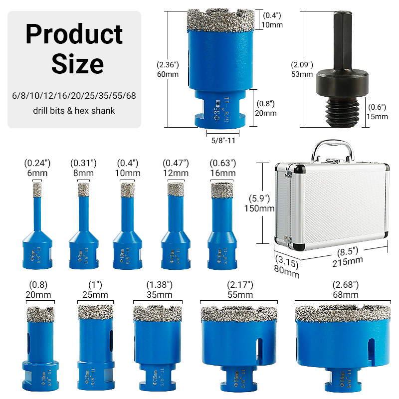 LOZLIN 10個入り ダイヤモンドドライドリルビット ホ - Reciprocating Saw Attachment Drill のレビューと価格
