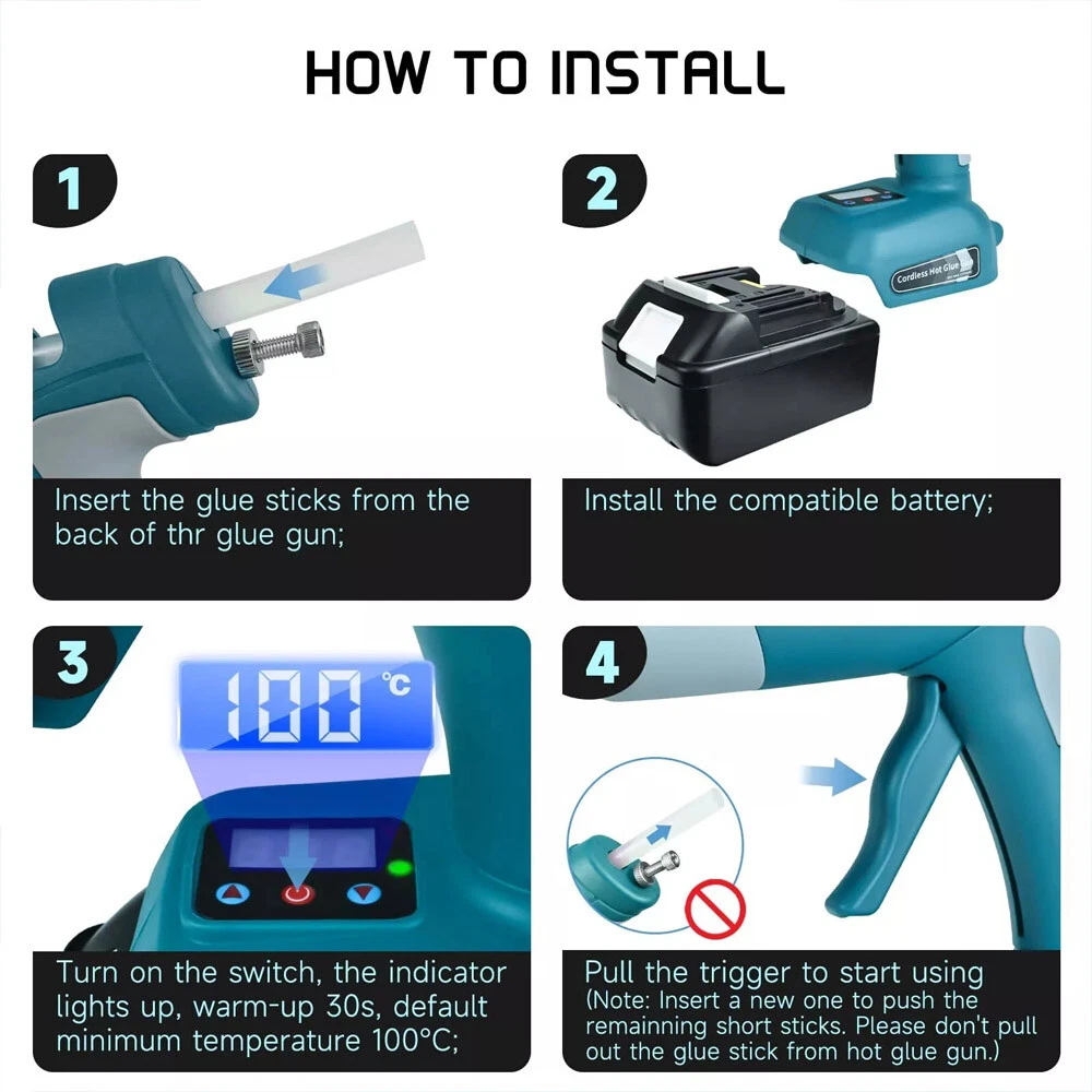 最新のコードレスホットメルトグルーガン 10 個 11 ミリ - Hot Melt Glue Gun Cordless のレビューと価格
