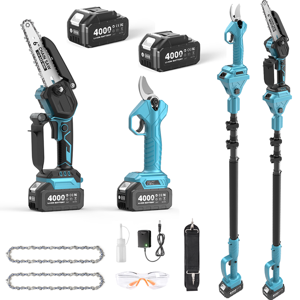 タスクスター 3-in-1 ブラシレスポールプルーナー＆6イ - Mini Electric Chainsaw 6 Inch のレビューと価格
