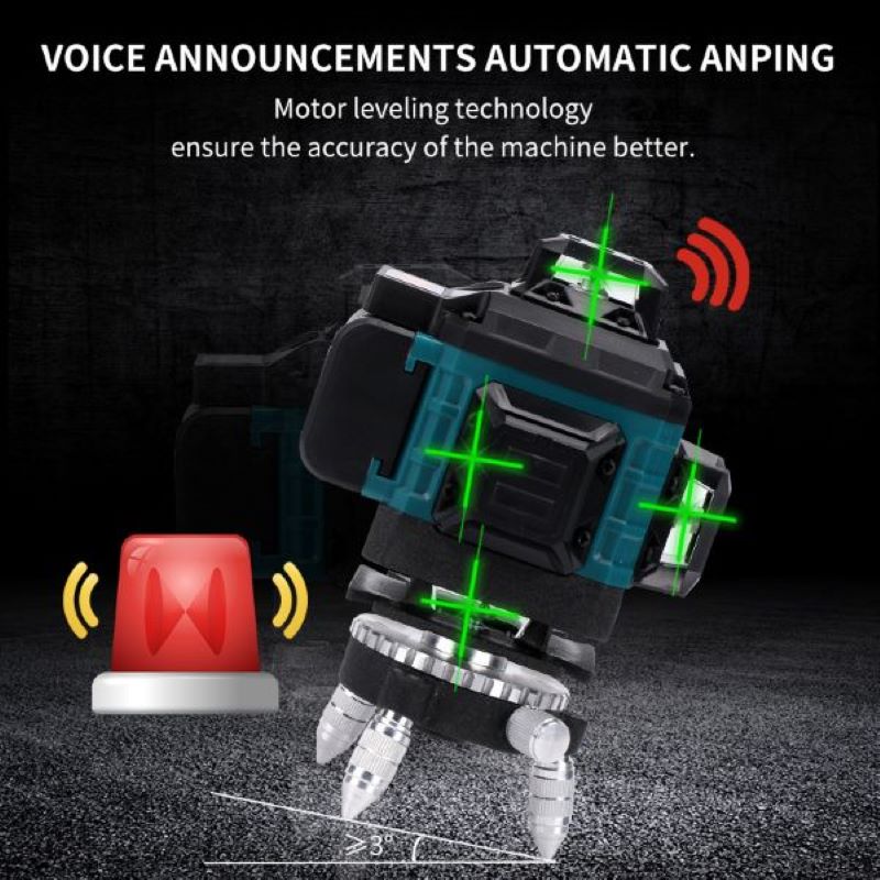 デジタル16ライン4Dグリーン卸売レーザーレベル自動水平調整 - Laser Level 16 Lines 4D Green のレビューと価格
