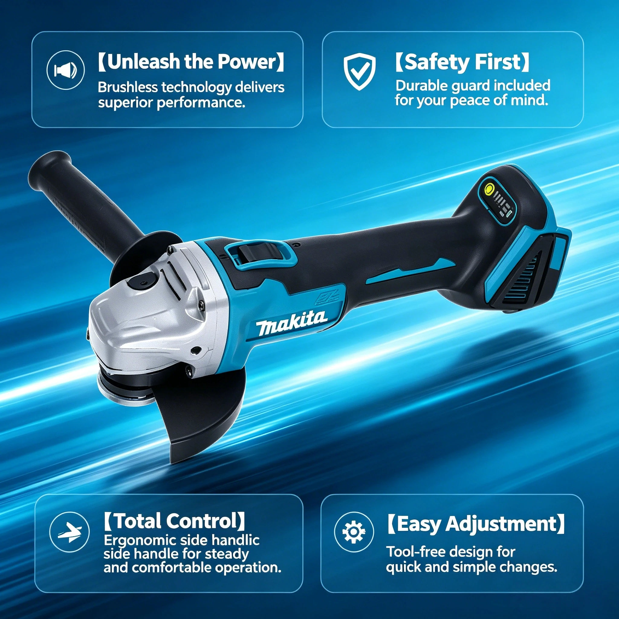 マキタ DGA404 125MM ブラシレスアングルグライン - Brushless Angle Grinder Battery Powered のレビューと価格