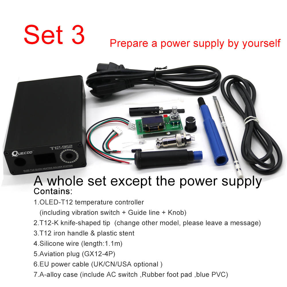 T12 STC-OLED はんだステーションアイロン DIY - Digital Soldering Station T12 のレビューと価格