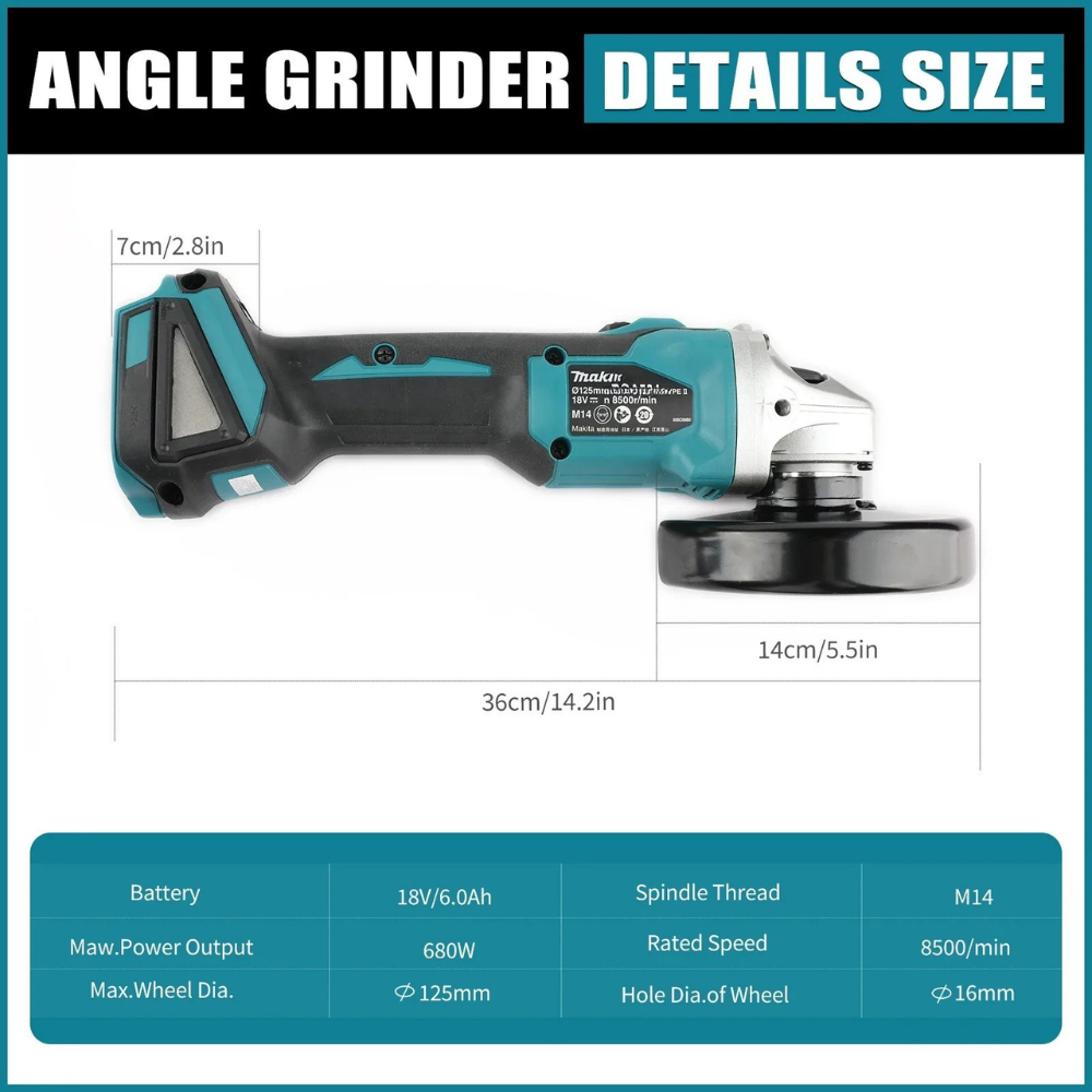 マキタ DGA404 125mm/100mm ブラシレスリチ - Brushless Angle Grinder Battery Powered のレビューと価格